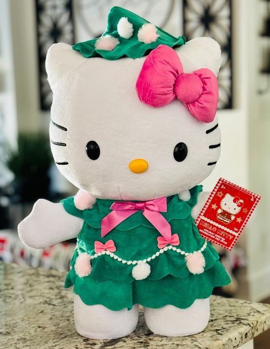 New Hello Kitty green Christmas dress Large door greeter