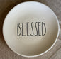 Rae Dunn white 8” ceramic BLESSD plate
