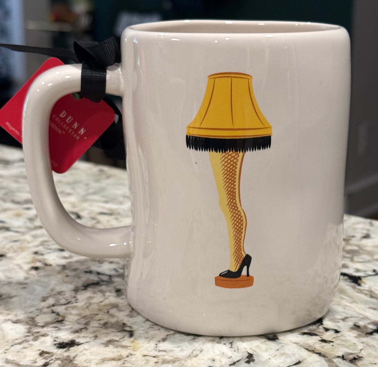 New Rae Dunn x A Christmas Story white ceramic coffee mug FRA GEE LAY
