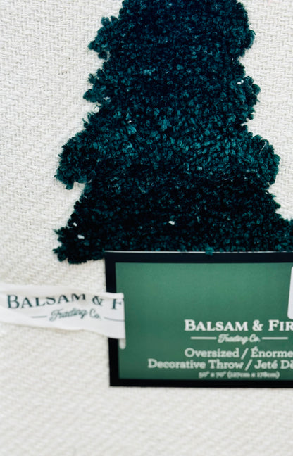 New Balsam and Fir 🌲 Raised Christmas Tree throw blanket 50x70