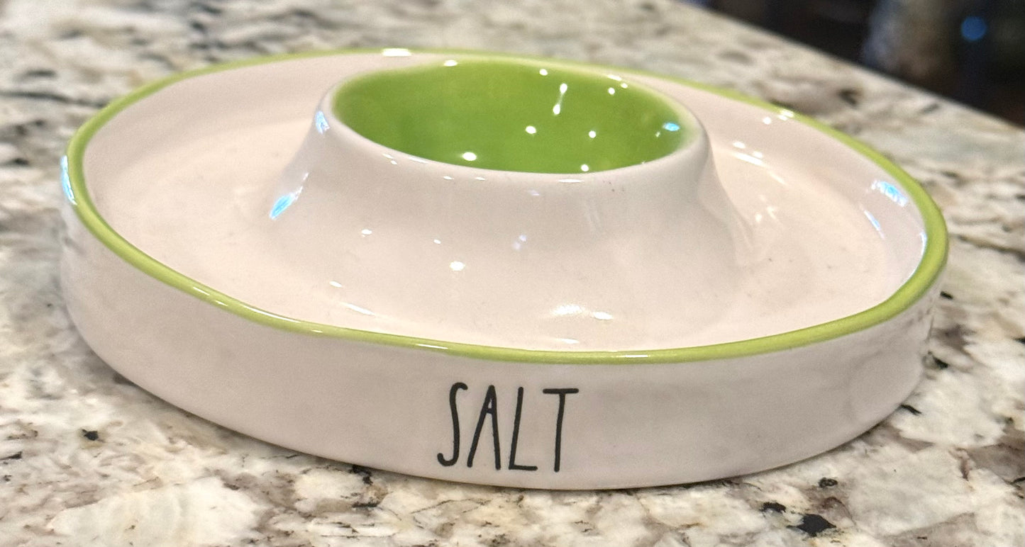 New Rae Dunn white ceramic SALT rim soaker