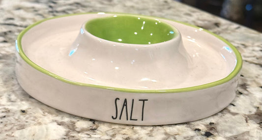 New Rae Dunn white ceramic SALT rim soaker