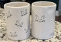 New Rae Dunn 2-piece cat print ceramic storage jars 4”