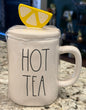 New Rae Dunn ceramic lemon topper mug HOT TEA