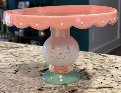 New Joanna Parker ceramic Easter cake stand 4.5” tall