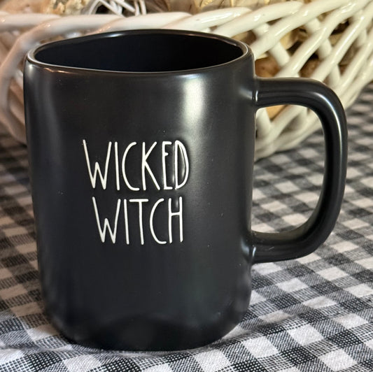 New Rae Dunn black ceramic coffee mug Halloween decor WICKED WITCH