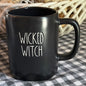 New Rae Dunn black ceramic coffee mug Halloween decor WICKED WITCH