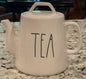 New Rae Dunn white ceramic TEA teapot