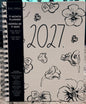 New Rae Dunn 8x10 spiral hardback 2026-2027 Planner-white flower print