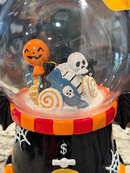 New Halloween bat and skeleton gumball tabletop decor 10x9.5