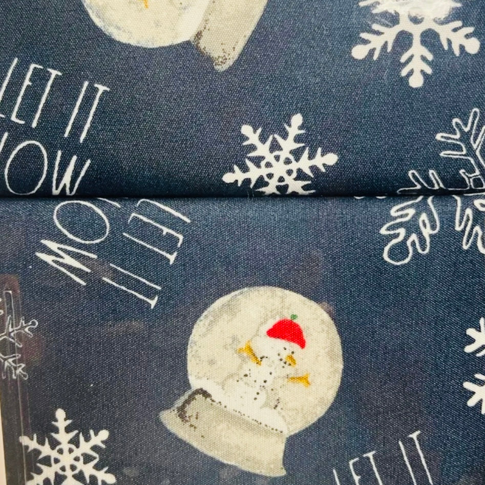 New Rae Dunn blue KING size 100% polyester blue snowman sheets LET IT SNOW