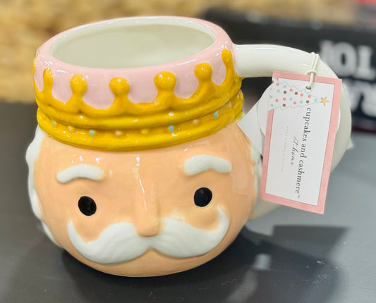 New Cupcakes and Cashmere ceramic Nutcracker Christmas coffee mug