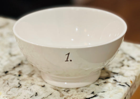 Rae Dunn vintage Number 1 ceramic cereal bowl