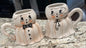 New Joanna Parker white ceramic Mr & Mrs bride  Halloween decor ghost mug set