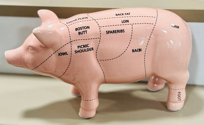 New Ceramic Farmline decor pink butcher sectioned pig 🐷