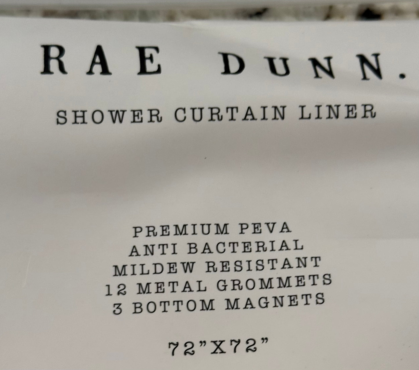 New Rae Dunn shower curtain liner LOVE sunflower print