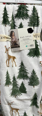 New Rae Dunn white Christmas bedding blanket 50x70 deer 🦌 & trees print