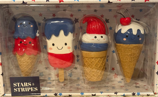 New Stars & Stripes Americana decor July 4th🇺🇸 ice cream cold treat box set