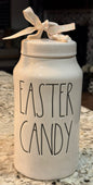 New Rae Dunn white ceramic 9”  EASTER CANDY canister decor