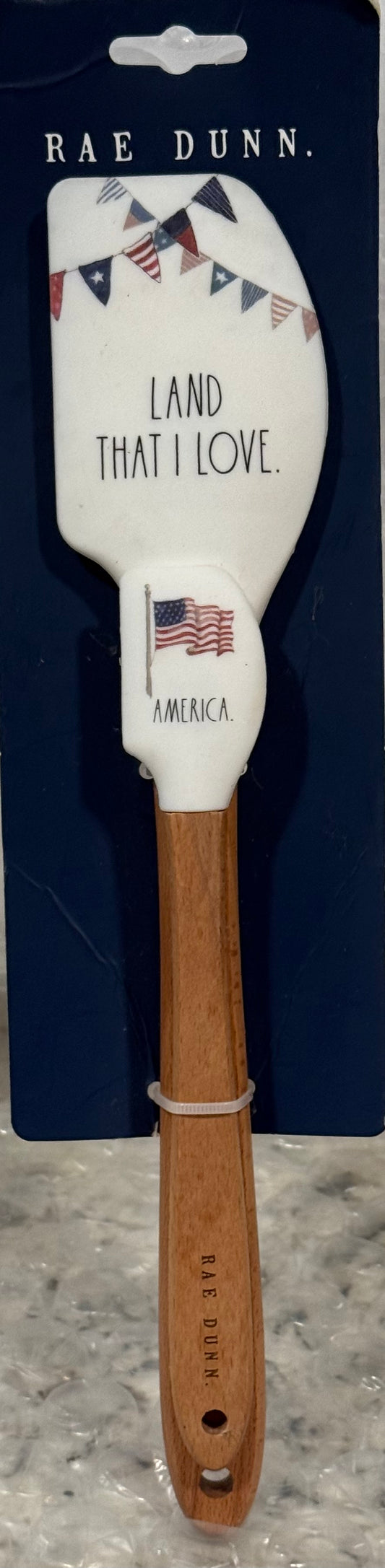 New Rae Dunn 2-piece Kitchen Utensils set July 4th Americana LAND THAT I LOVE. AMERICA.