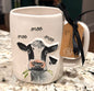 New Rae Dunn white ceramic coffee mug MOO new release