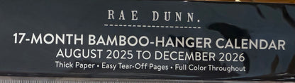 New Rae Dunn 17 month Bamboo hanging calendar-strawberry