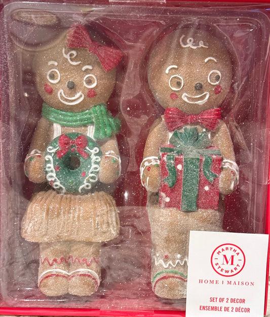 New Martha Stewart resin gingerbread people shelf sitters