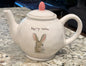 Rae Dunn vintage bunny line ceramic teapot HAPPY EASTER