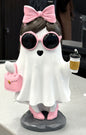 New 8” resin ponk bow/bag/heels shopping ghost Halloween decor