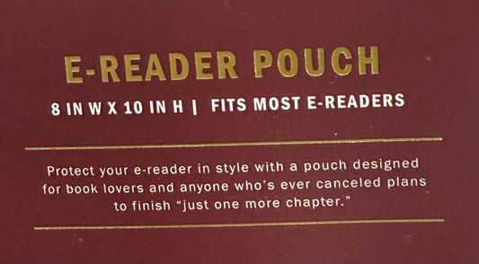 New red wine velvet reading tablet cover THE BOOKED AND BUSY 8x10