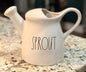 New Rae Dunn ceramic watering can garden decor SPROUT