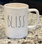New Rae Dunn white ceramic coffee mug BLISS