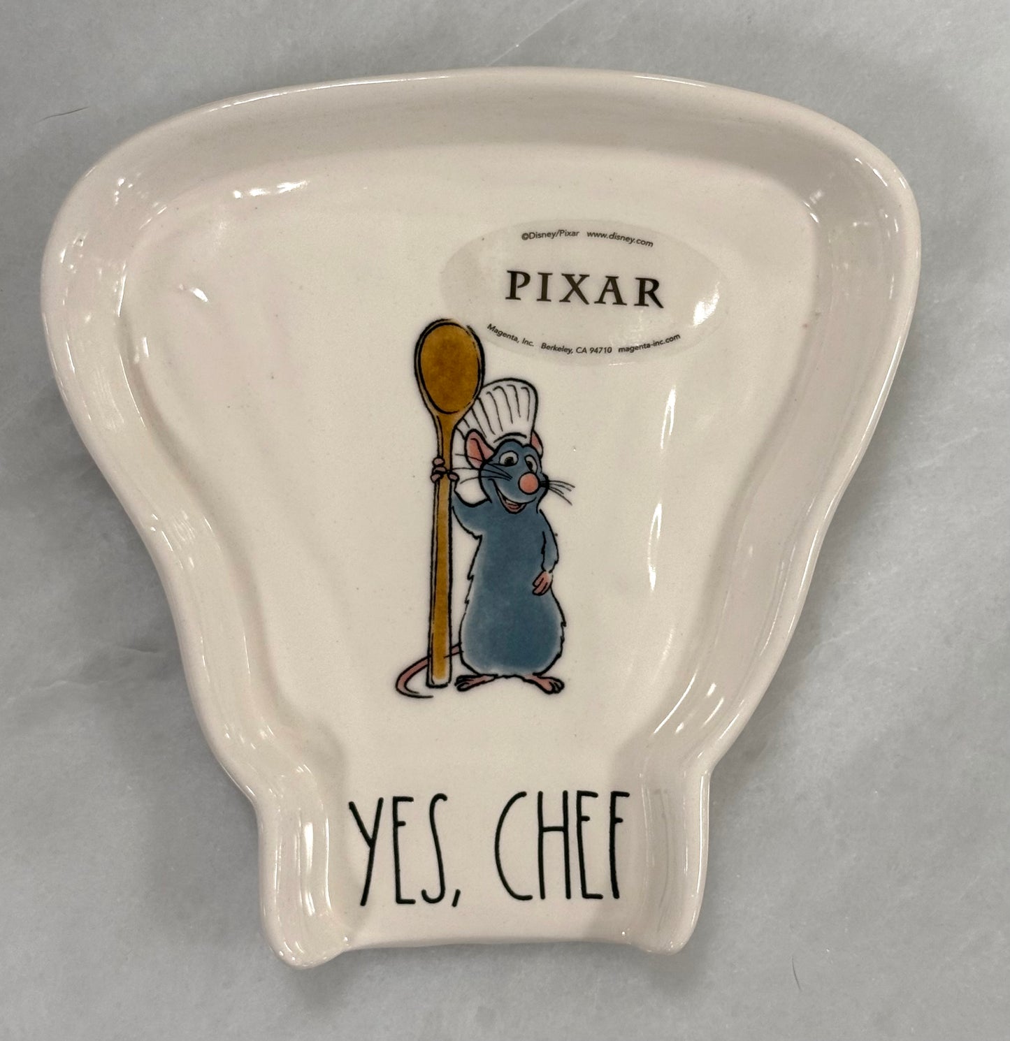New release Rae Dunn x Pixar’s Ratatouille ceramic spoon rest YES, CHEF