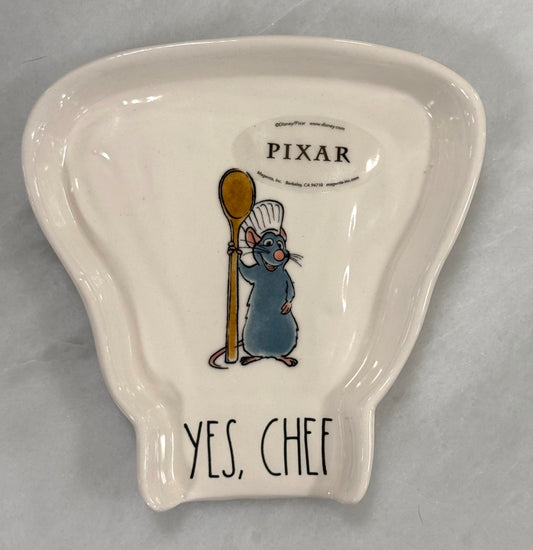 New release Rae Dunn x Pixar’s Ratatouille ceramic spoon rest YES, CHEF