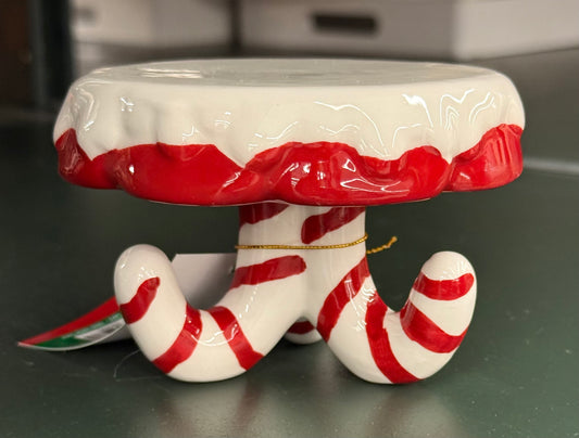 New ceramic peppermint feet mug stand Christmas decor
