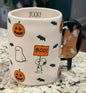 New Rae Dunn x Peanuts Snoopy ceramic Halloween coffee mug SNOOPY