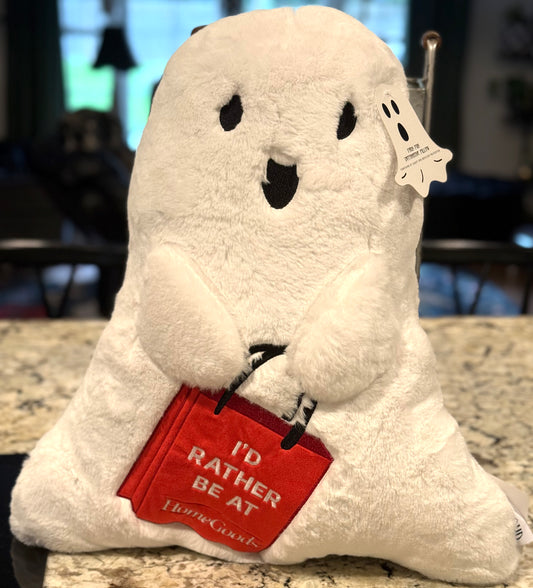 New large ghost pillow Halloween home decor I’D RATHER BE AT HOMEGOODS