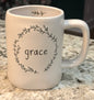 New Rae Dunn white ceramic coffee mug GRACE