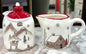 New ceramic Christmas reindeer cream & sugar set