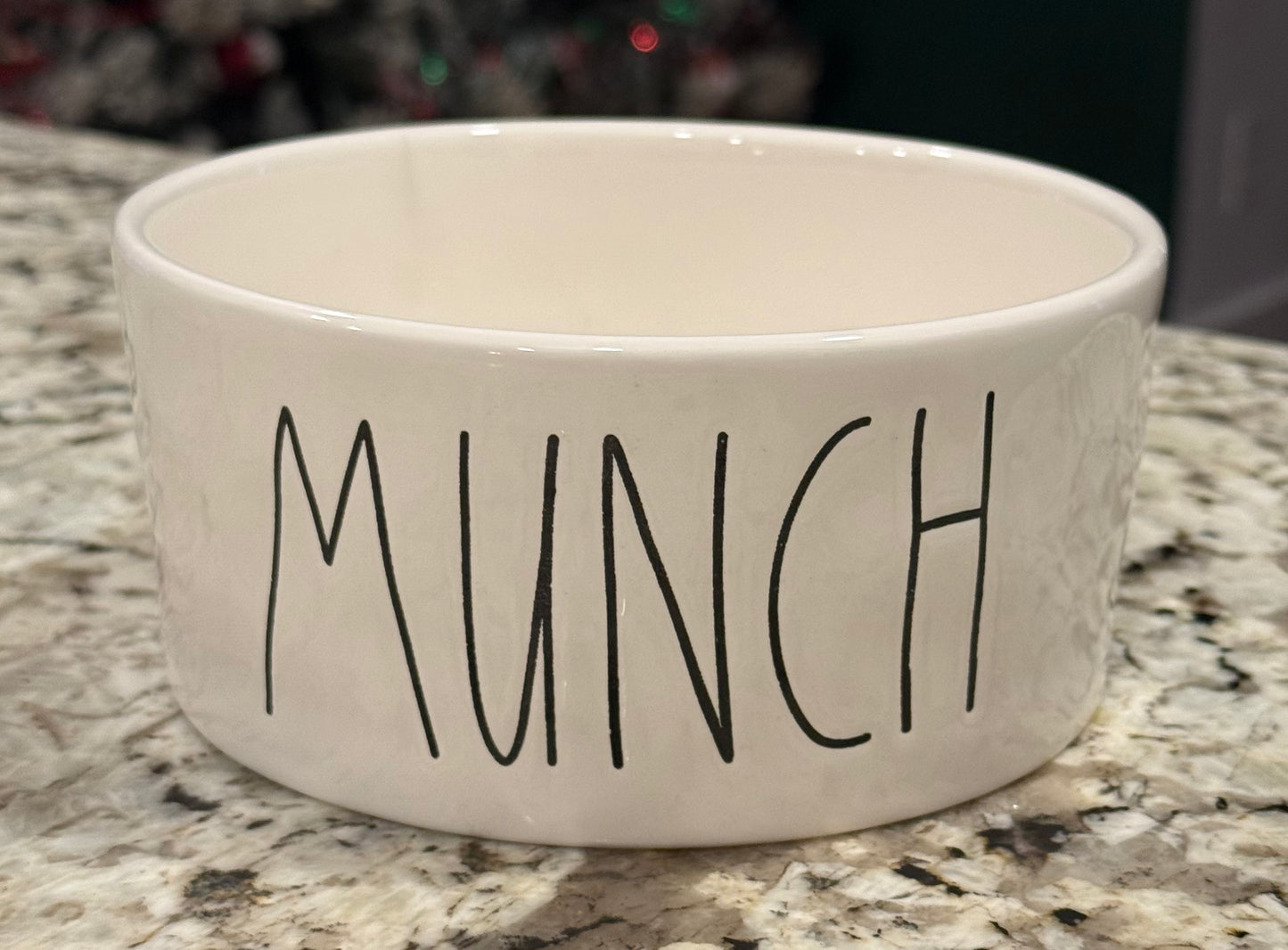 Rae Dunn 6” ceramic MUNCH bowl