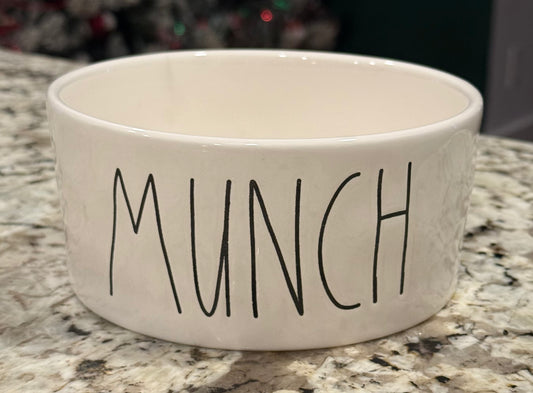 Rae Dunn 6” ceramic MUNCH bowl
