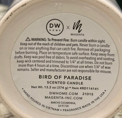 New Rae Dunn white ceramic summer theme candle PARADISE