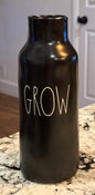 New Rae Dunn black ceramic GROW vase
