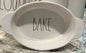 New Rae Dunn white ceramic 5” BAKE mini dish