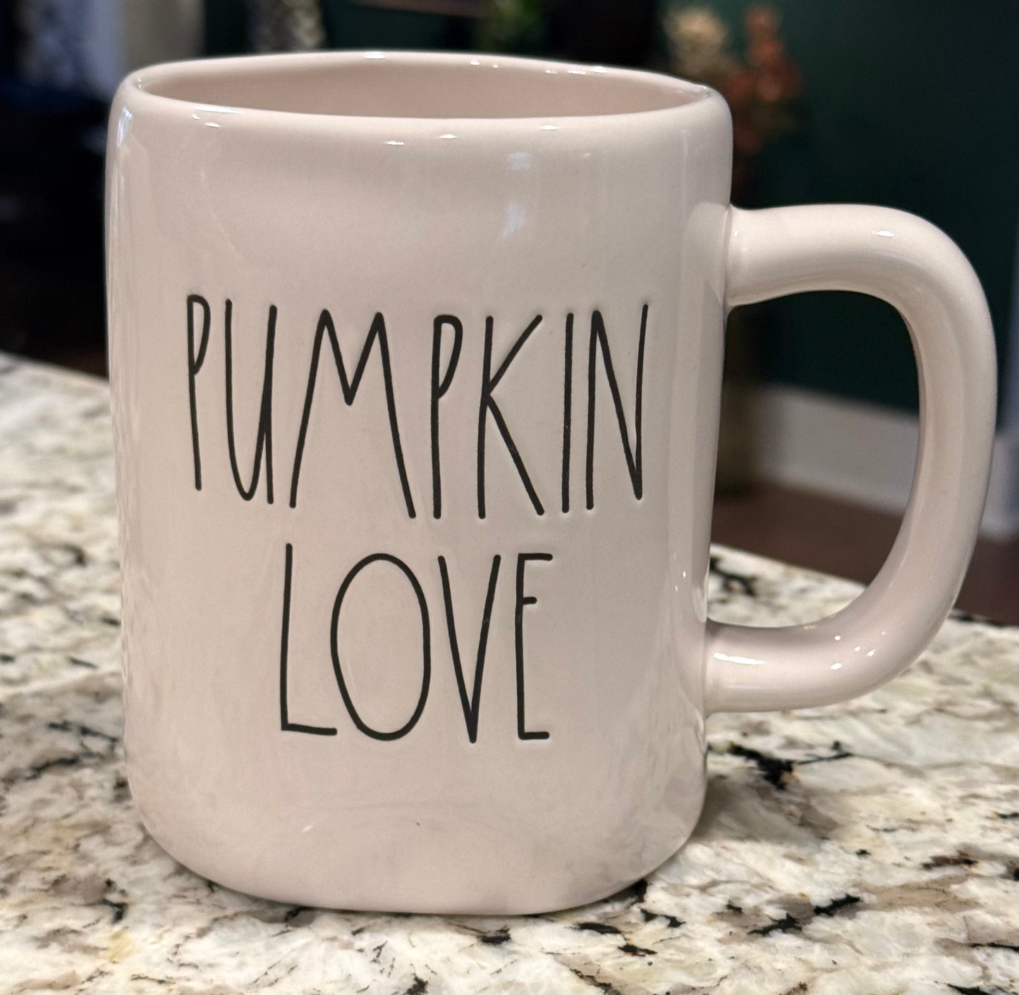 New Rae Dunn white ceramic mug PUMPKIN LOVE
