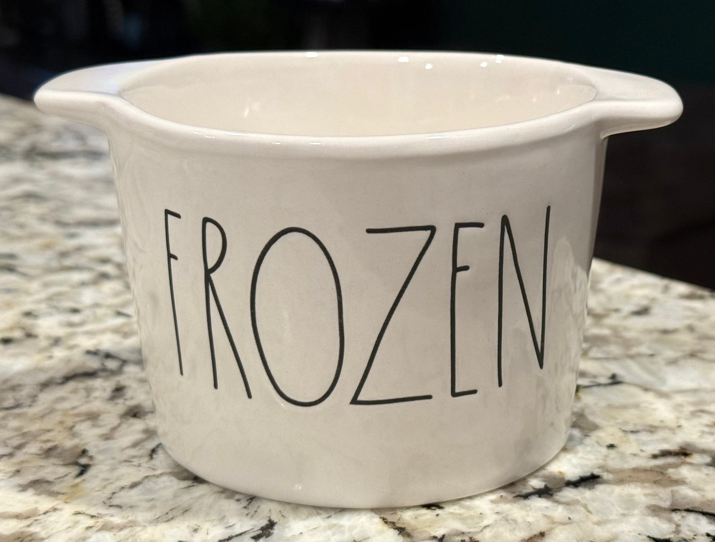 New Rae Dunn white ceramic FROZEN bowl