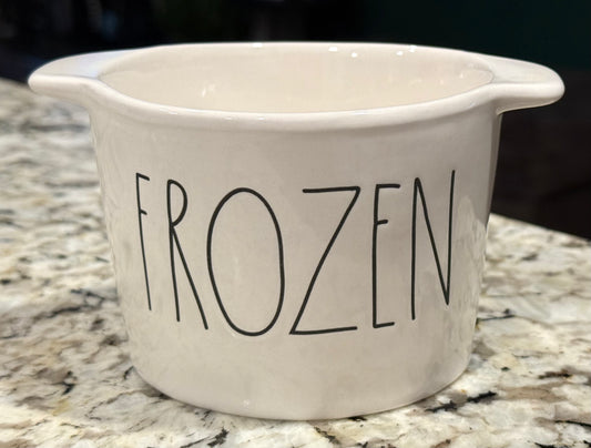 New Rae Dunn white ceramic FROZEN bowl