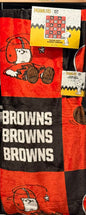 New NFL x Peanuts Snoopy Charlie Brown super soft Cleveland Browns throw blanket