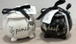New release Rae Dunn ceramic 2-piece black and white butterfly PINCH & DASH storage set