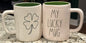 New Rae Dunn green interior white ceramic St. Patrick’s Day MY LUCKY MUG shamrock on back